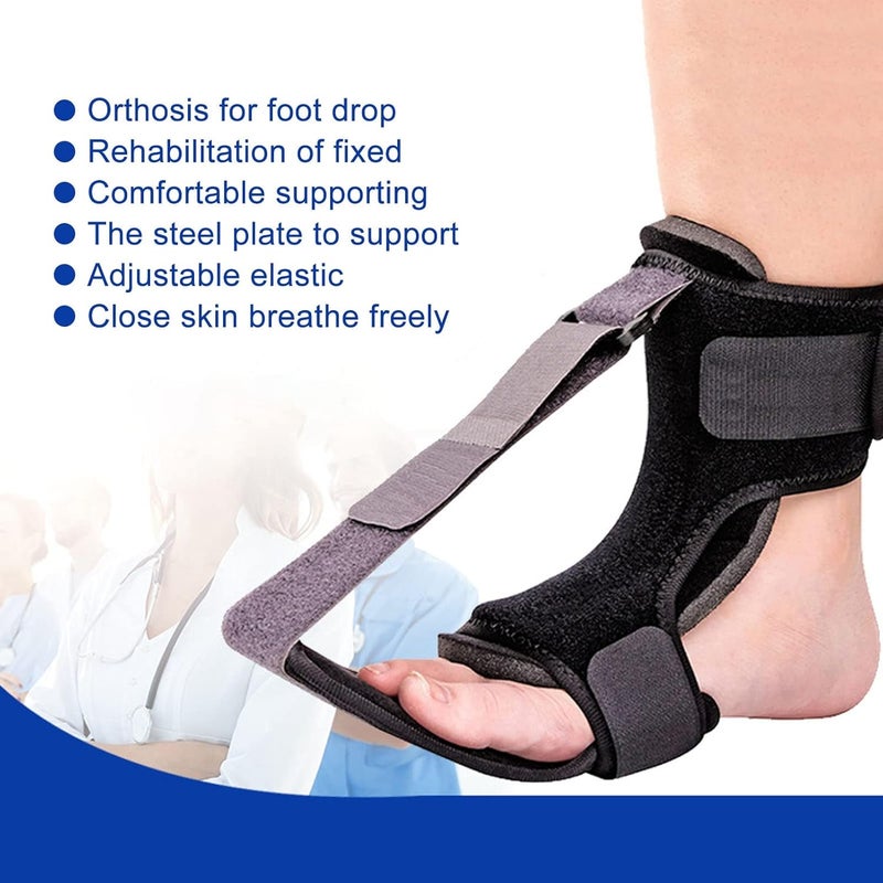 klarako Foot Splint, Night Splint Foot Brace Foot Drop Support Corrector for Heel Spur Arch Ankle Pain Foot Stabilizer Drop Foot Correctorfor Men Women(S) - Image 4