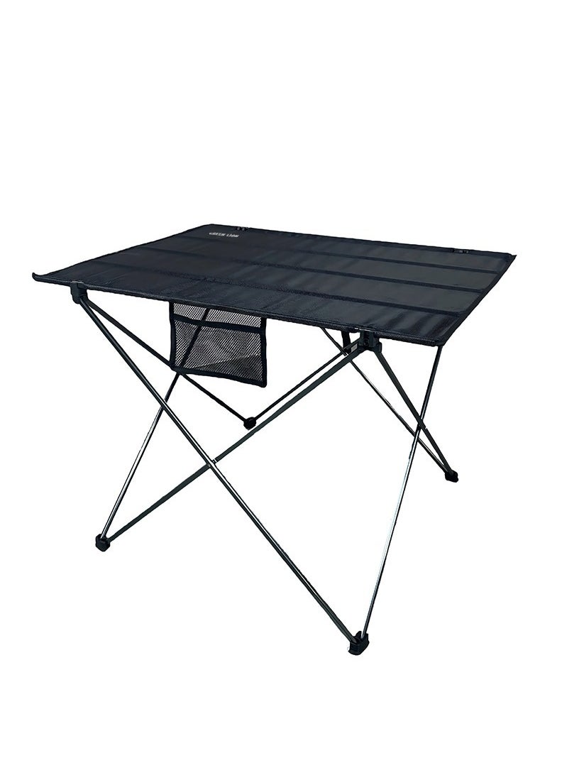 GREEN LION Outdoor Foldable Table /Camping Friendly / Mesh Pockets / 25 kg Load / Simple Transport and Storage for Traveling / Camping Table / Oxford Fabric- Black  - Image 1