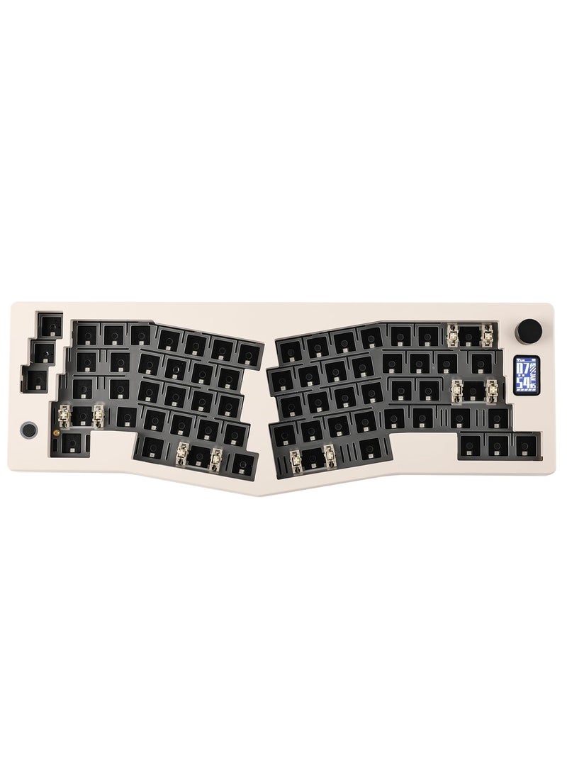 Generic - CIDOO ABM066 Barebones Kit, Alice-layout VIA-programmable Hot Swappable Bluetooth/2.4Ghz/Type-C Connectivities, with TFT-LCD Screen and Rotary Knob, Hot Swappable, NKRO, RGB Backlight, for Win/Mac - Image 1
