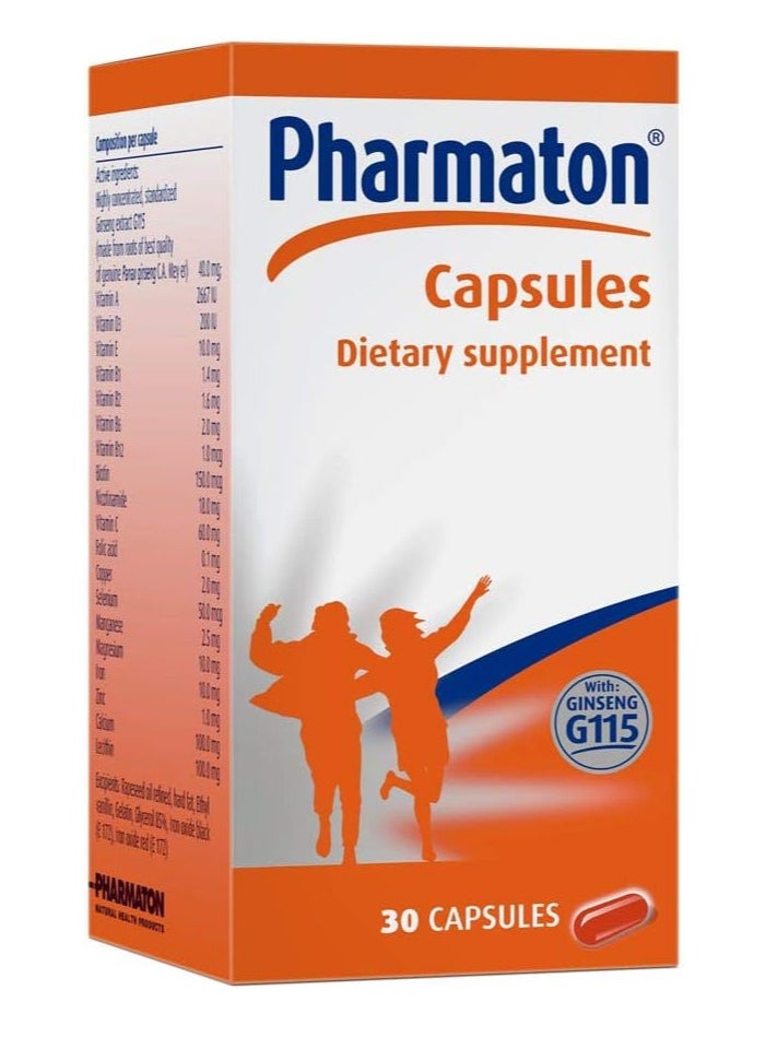 Pharmaton Pharmaton Multivitamin Dietary Supplement 30 Capsules  - Image 3