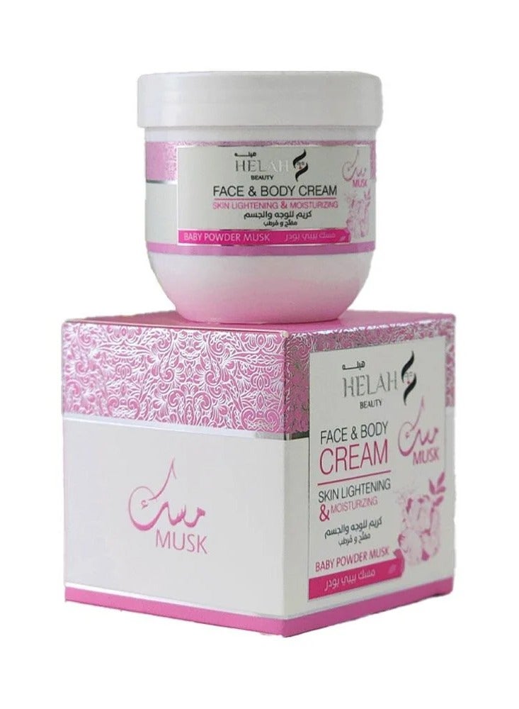 HELAH BEAUTY Hella Beauty Baby Powder Musk Lightening & Moisturizing Face & Body Cream 200ml 
