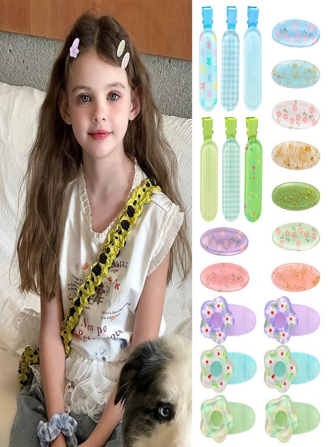 SAOROPEB 21PCS Cute Hair Clips for Girls Toddler Hair Accessories Kids Hair Clips Candy Color Cartoon Design for Little Girls - Image 1