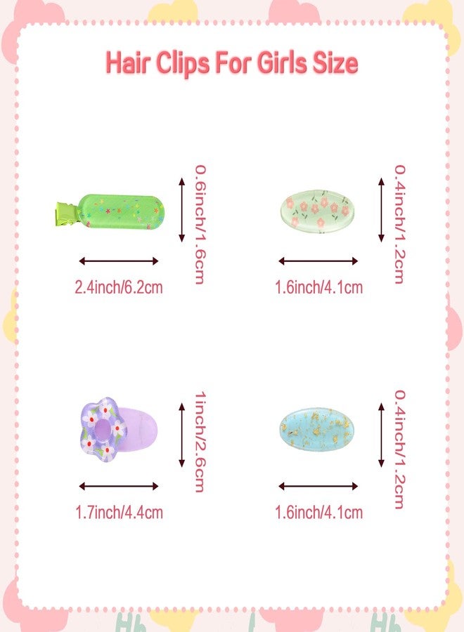 SAOROPEB 21PCS Cute Hair Clips for Girls Toddler Hair Accessories Kids Hair Clips Candy Color Cartoon Design for Little Girls - Image 2