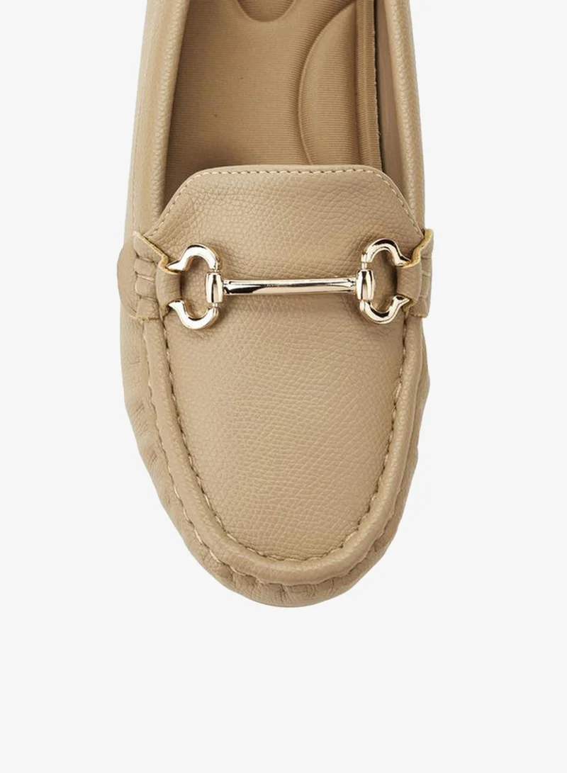 Le Confort TAUPE Loafer With Mettalic Trim for Women | Best Price UAE