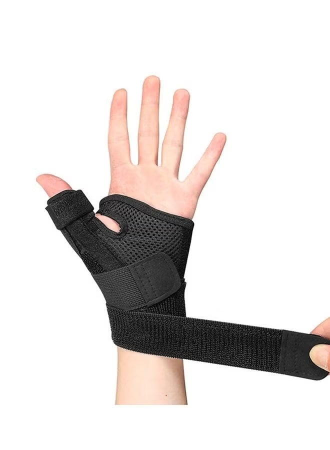 GIFT Thumb Arthritis Brace Wrist Strap, Breathable Thumb Splint Brace Right Left Hand, Joint Thumb Splint for Pain Relief Arthritis Tendonitis Sprains Strains, Black - Image 1
