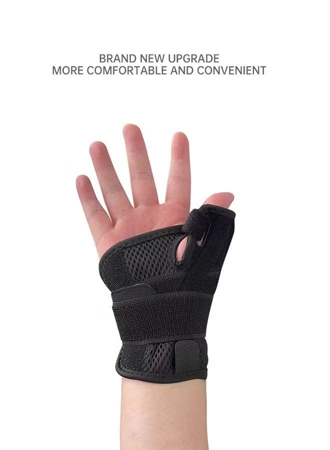 GIFT Thumb Arthritis Brace Wrist Strap, Breathable Thumb Splint Brace Right Left Hand, Joint Thumb Splint for Pain Relief Arthritis Tendonitis Sprains Strains, Black - Image 4
