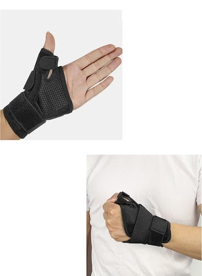 GIFT Thumb Arthritis Brace Wrist Strap, Breathable Thumb Splint Brace Right Left Hand, Joint Thumb Splint for Pain Relief Arthritis Tendonitis Sprains Strains, Black - Image 5