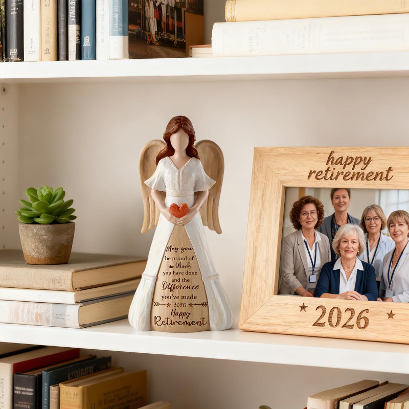 Storieme Retirement Gift for Woman 2026: Handcrafted Angel Figurine for Retiring Coworker Teacher Nurse - Retired Keepsake for Retirement Party Decorations - Image 5