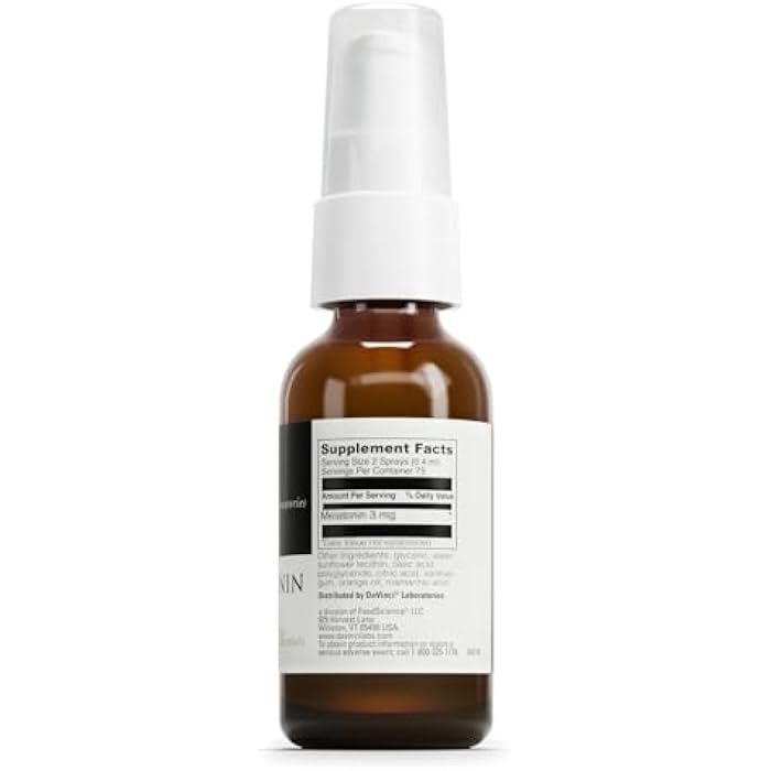 DAVINCI Labs Liposomal Melatonin Spray - Sleep Support Supplement - Bedtime Spray with 3mg Melatonin Per Serving - Fast-Acting Formula - Supports Restful Sleep - 30 mL - Image 2