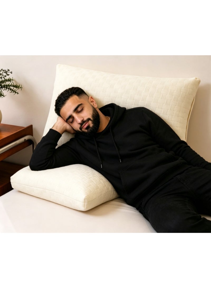 Orthopedic Knit Pillow | Ergonomic Contour Support for Side & Back Sleepers, Ultra Soft & Skin-Friendly(1PC)) - Image 1