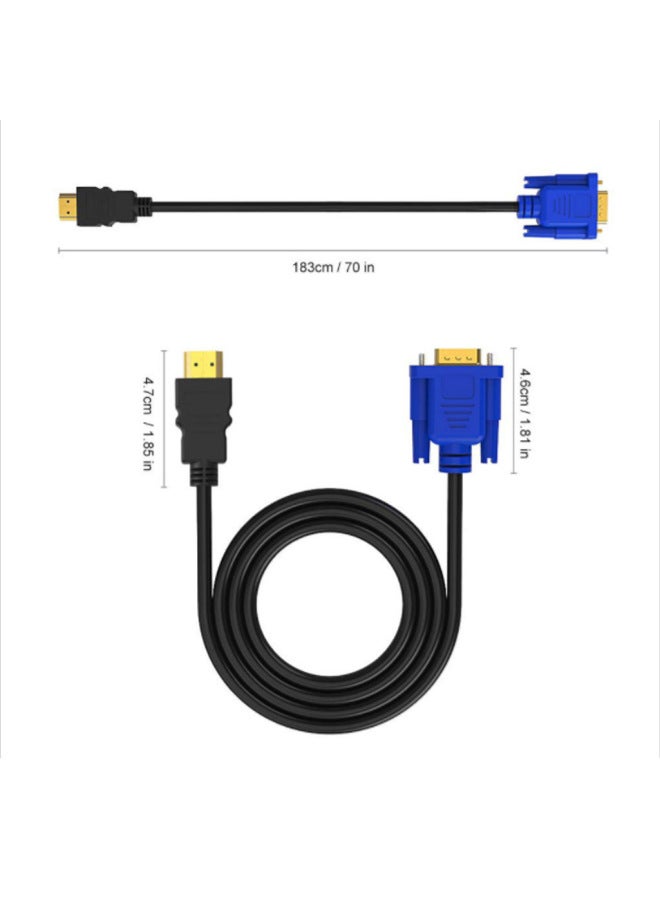 نيوترل كابل تحويل HDMI إلى VGA عالي الدقة  
مشغل HDMI إلى VGA لتوصيل أجهزة DVD بالتلفزيون  
بدون إنترنت أو حلقة توصيل - Image 2