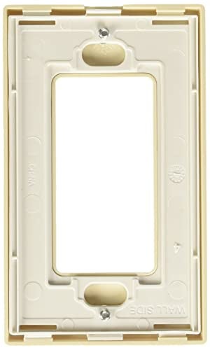 Leviton 1-Gang Decora Plus Screwless Wall Plate, 80301-ST, Light Almond - Image 2