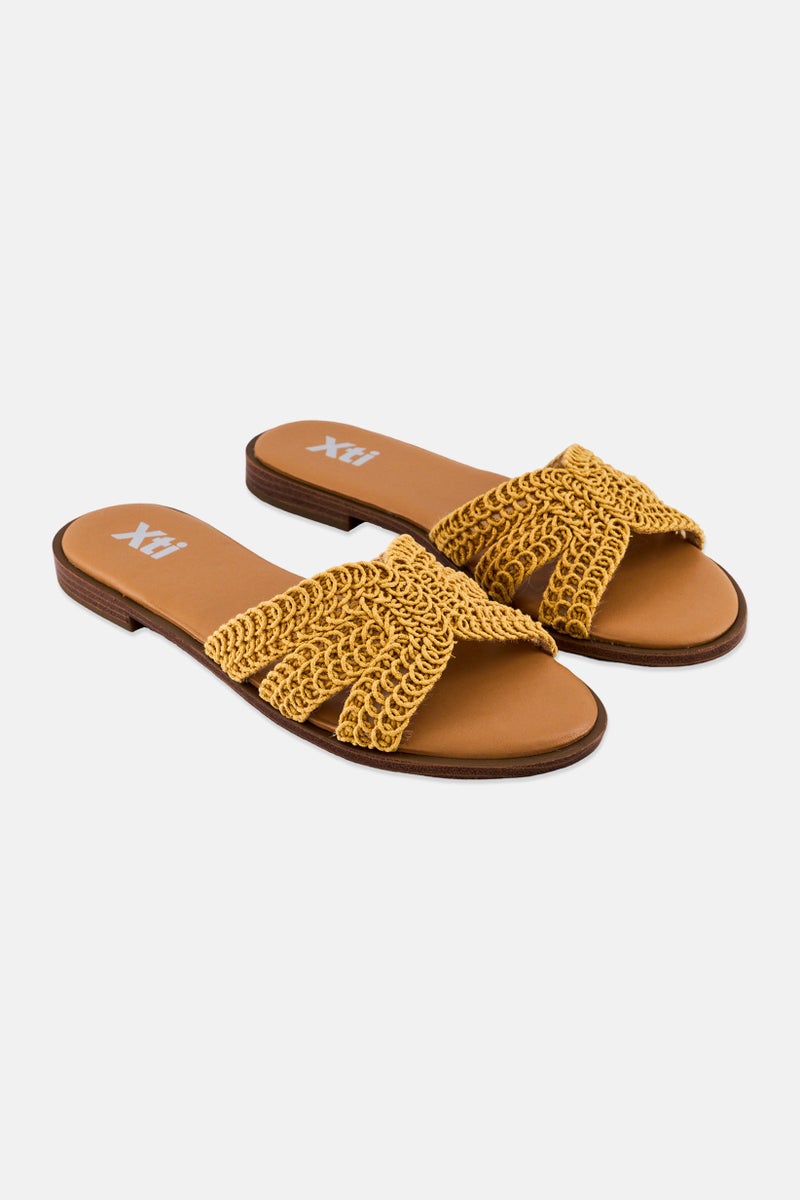 Xti Women Slip On Flats, Camel - Image 1