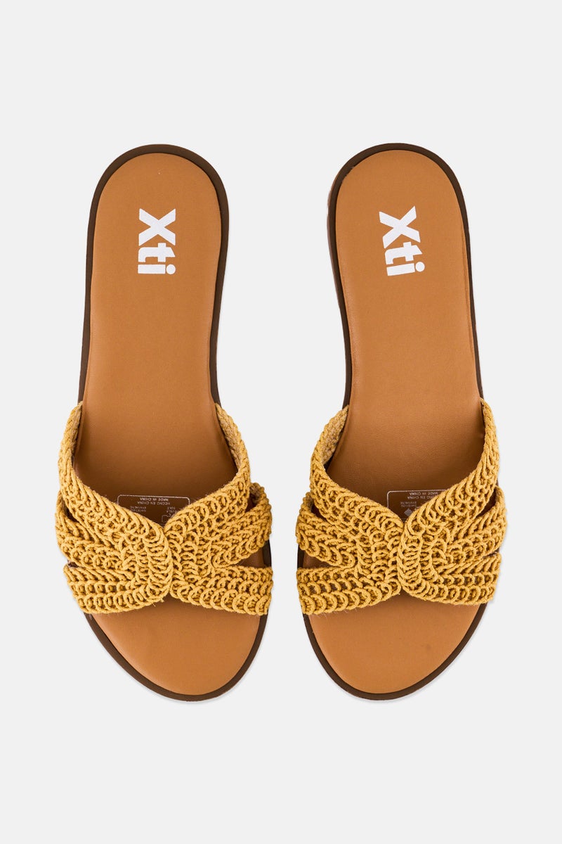 Xti Women Slip On Flats, Camel - Image 3