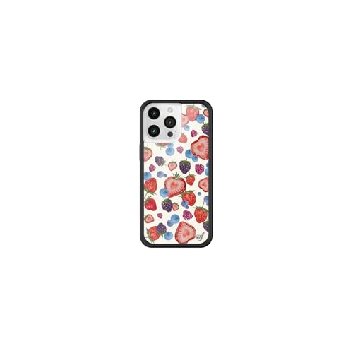 Wildflower Cases Compatible with iPhone 16 Pro Max Protective Black Bumper 65ft Drop Test Certified Women Owned Small Business Berries Aesthetic Classic Popular Trendy Fruit Tart - Image 1