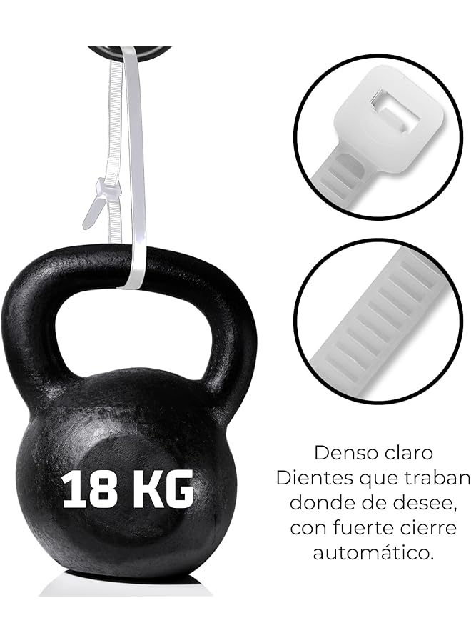 erorex Zip Ties 100 Pack 12 Inch Heavy Duty 40Lbs Tensile Strength Nylon White Cable Wire Ties For Indoor And Outdoor Use - Image 5