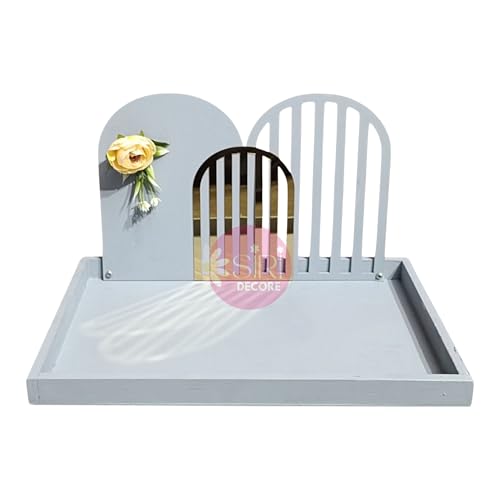 SIRI DECORE SiRIDecore Multipurpose Gift Packing Tray for Bride, trujo Packing 12x18 inch, with Trendy Cutout 12x8 inch Handcrafted Rectangle Platter Thali Tray for Wedding Packing, Shaadi Decor - Image 5