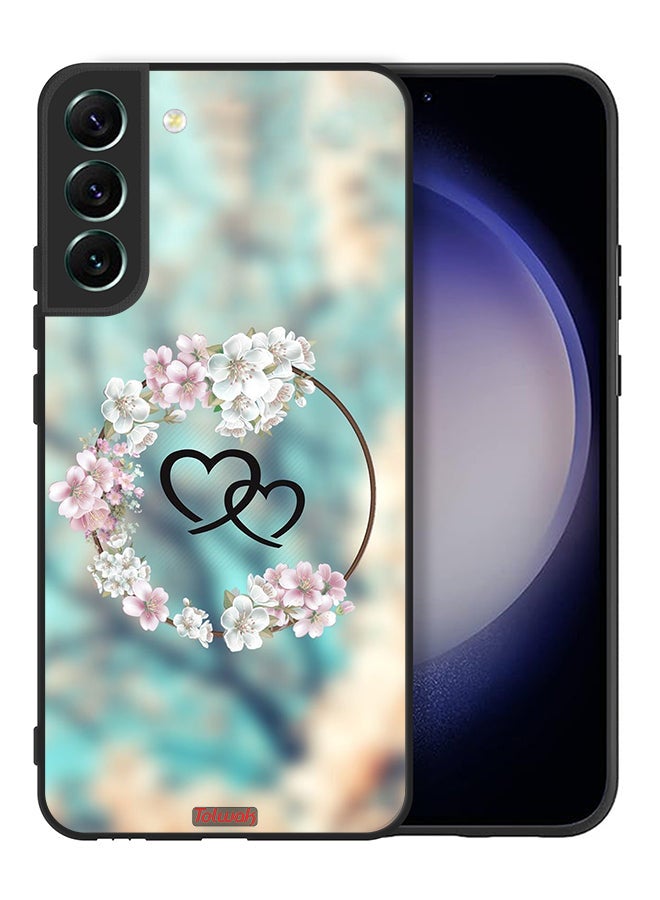 Tolwak Samsung Galaxy S22 Plus 5G Protective Case Cover Hearts In Ring Art - Image 2