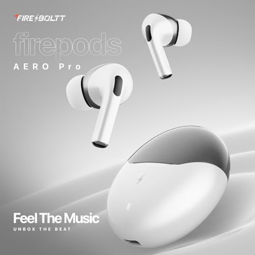 Fire-Boltt Aero TWS Earbuds Custom EQ, Wireless Bluetooth 5.4, Music & App Support, 50H Playtime, Fast Charging Case, 50ms Low Latency for Gaming, Touch Controls, IPX4 Waterproof, Clear Calls - Pearl - Image 2