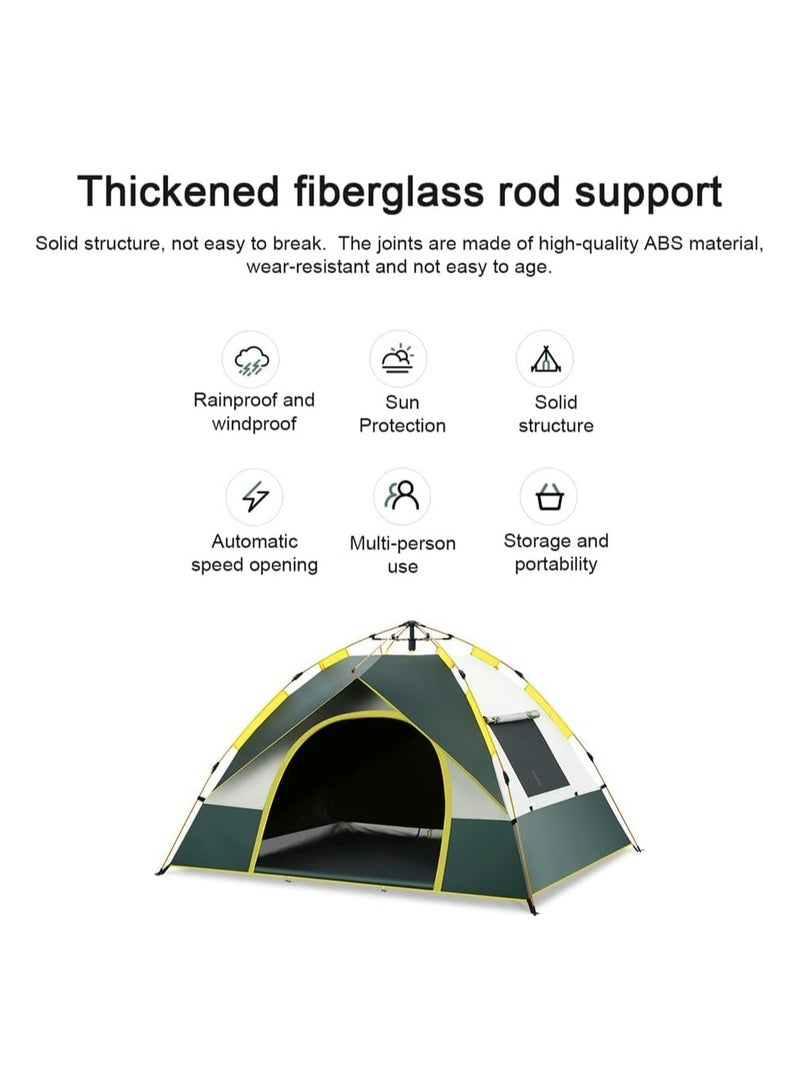 Oasisgalore Tent Outdoor Automatic Quick-Opening Camping Tent Rainproof Multi-person Camping with Two Doors and Two Windows  - Image 3
