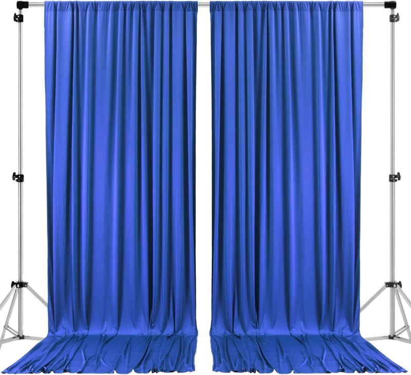 Boltove® Blue Wrinkle Free Decoration Backdrop Curtain Drapes Blue Backdrop Panels Background for Photography Wedding Parties Birthday Anniversary Function | Set of 2 | - Image 4