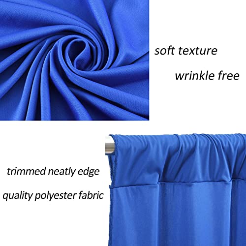 Boltove® Blue Wrinkle Free Decoration Backdrop Curtain Drapes Blue Backdrop Panels Background for Photography Wedding Parties Birthday Anniversary Function | Set of 2 | - Image 3