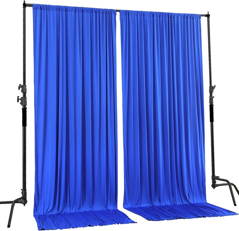 Boltove® Blue Wrinkle Free Decoration Backdrop Curtain Drapes Blue Backdrop Panels Background for Photography Wedding Parties Birthday Anniversary Function | Set of 2 | - Image 5