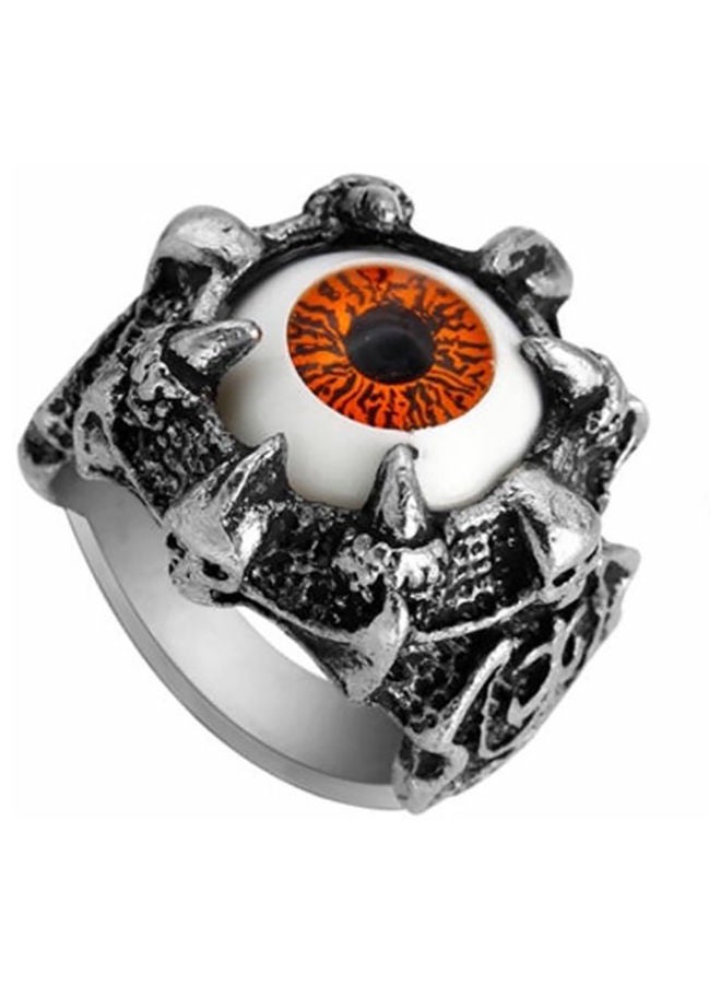 NIBEMINENT Vintage Dragon Claw Orange Eyes Ring