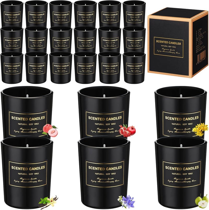 MTLEE 36 Pcs Scented Candles for Home Bulk Jar Candles Gift Set for Women Long Lasting Aromatherapy Candle for Birthday Teacher Thanksgiving Anniversary(Flower Style)