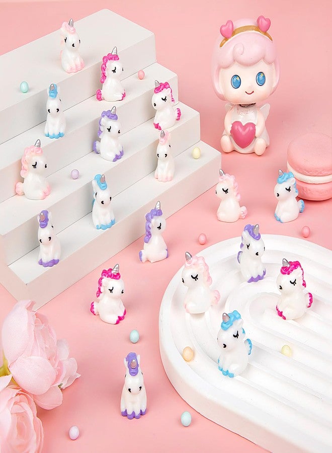 LHSYFBZ 96Pcs Mini Resin Unicorn, Miniature Unicorn Figurines, Mini Resin Animals to Hide for Garden Landscape Aquarium Dollhouse Birthday Party Room Crafts Decor - Image 2