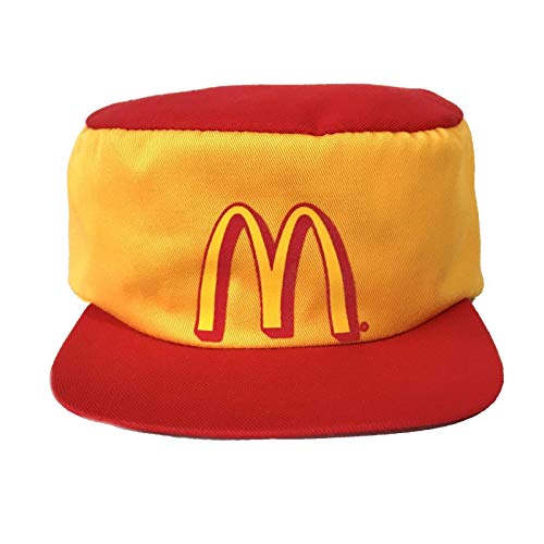 McDonald's قبعة ماكدونالدز فينتاج 1990s الزي الرسمي للموظفين أصفر، أحمر - Image 2