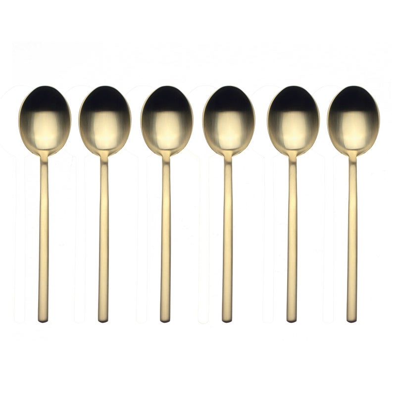 MEPRA Mepra Due Ice Oro Coffee Spoon Box of 6 Gold 