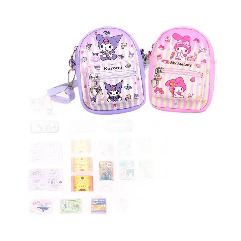 Mini School Bag Sanrio Kids Toy Mini Stationery Set Storage Box for Girls - Image 5