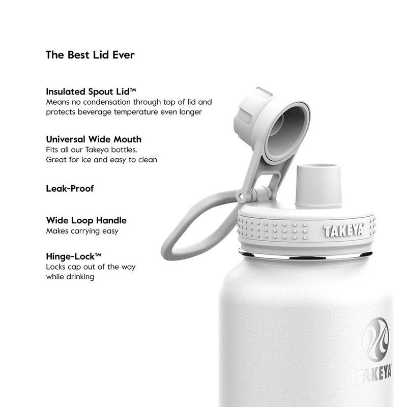 Takeya Actives Water Bottle with Spout Lid - Bottle with Double Stainless Steel Insulation - Dishwasher Safe & BPA-Free - Bottle with Spout Lid & Removable Bumper - 24 oz, Lilac - Image 4