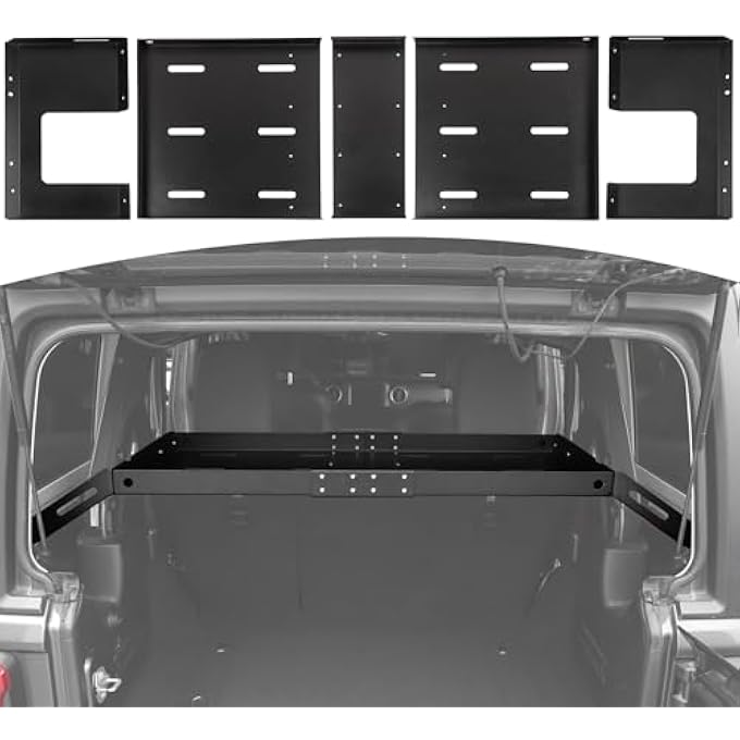 rayihni for Wrangler Rear Trunk Cargo Rack Luggage Carrier for Jeep Wrangler 2007-2023 JK JL 4 Door Interior Storage Accessories - Image 2