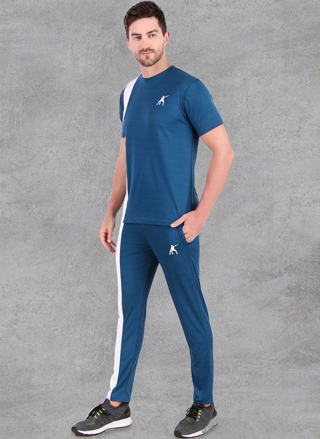 PREEN Blue Solid T-Shirt and Trouser Co-Ords - Image 5