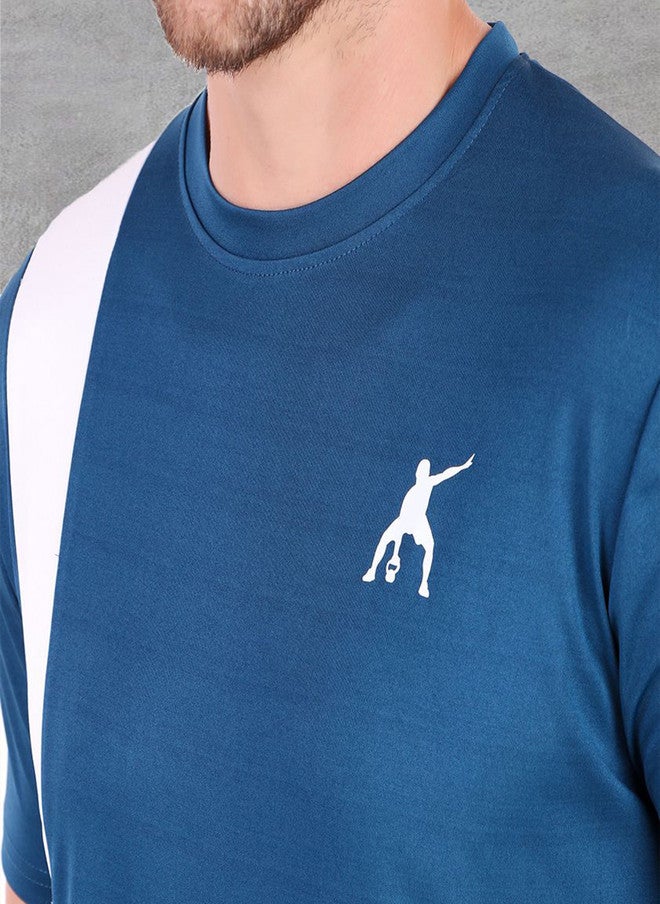 PREEN Blue Solid T-Shirt and Trouser Co-Ords - Image 2