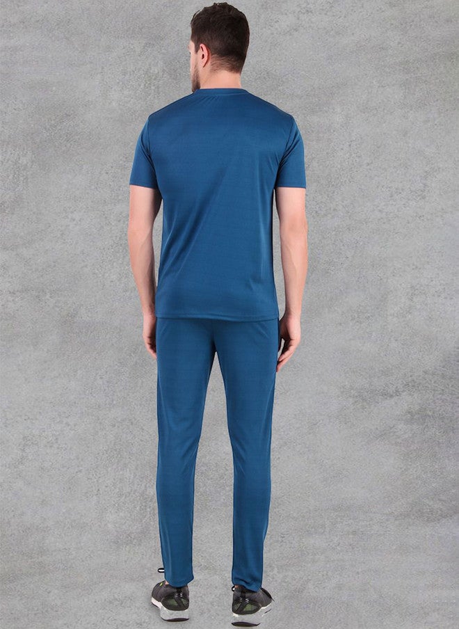 PREEN Blue Solid T-Shirt and Trouser Co-Ords - Image 4