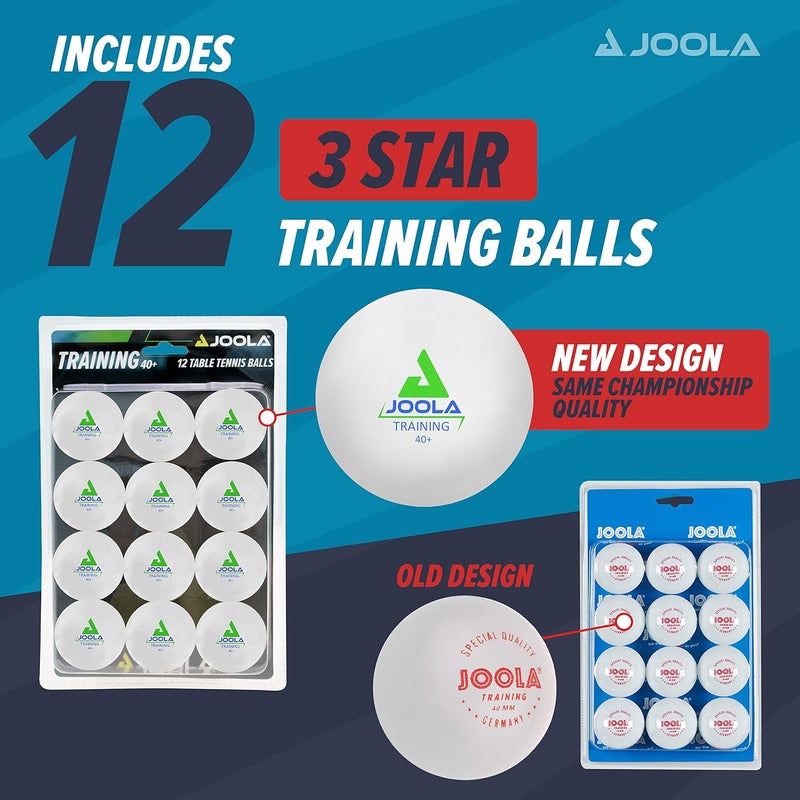 JOOLA Training 3 Star Table Tennis Balls 12, 60, or 120 Pack - 40+mm Regulation Bulk Ping Pong Balls for Competition and Recreational Play - Fun as a Cat Toy - Indoor and Outdoor Compatible - Image 2