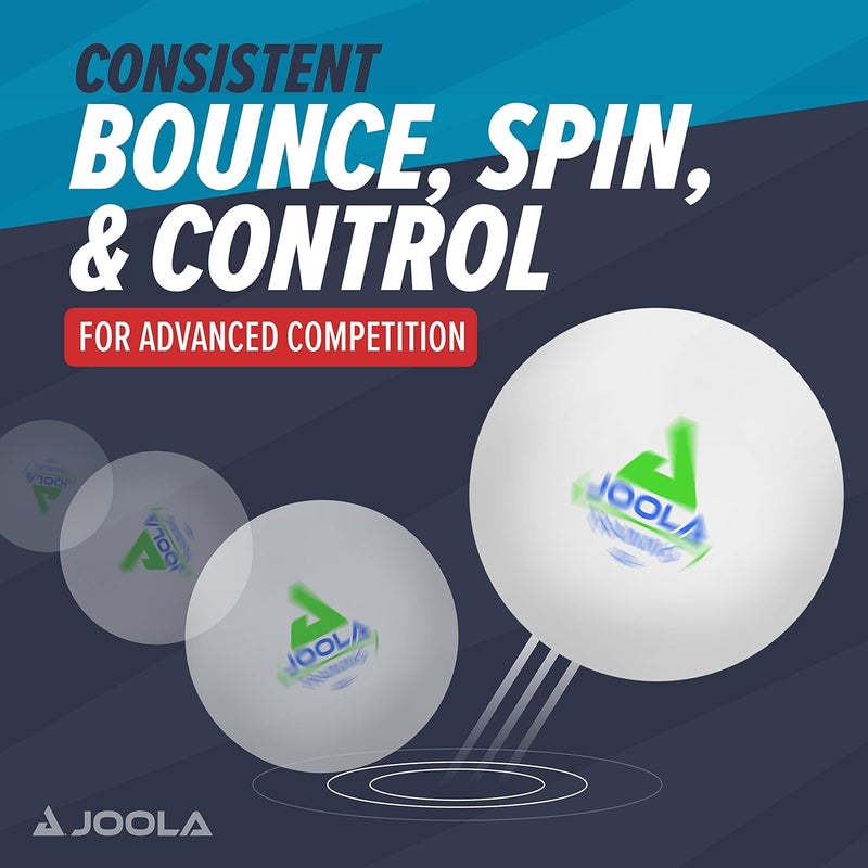 JOOLA Training 3 Star Table Tennis Balls 12, 60, or 120 Pack - 40+mm Regulation Bulk Ping Pong Balls for Competition and Recreational Play - Fun as a Cat Toy - Indoor and Outdoor Compatible - Image 4