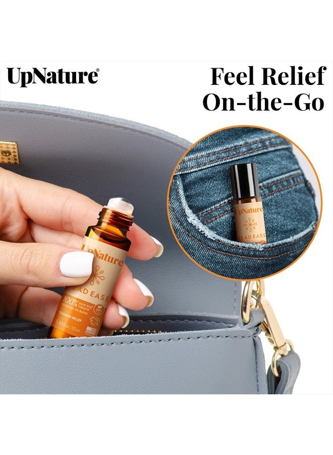 upnature Head Ease Essential Oil Roll On Blend – Natural Head Tension Relief with Peppermint Oil, Rosemary Oil & Frankincense Oil Therapeutic Grade – Relaxing Aromatherapy Essential Oil - Image 5