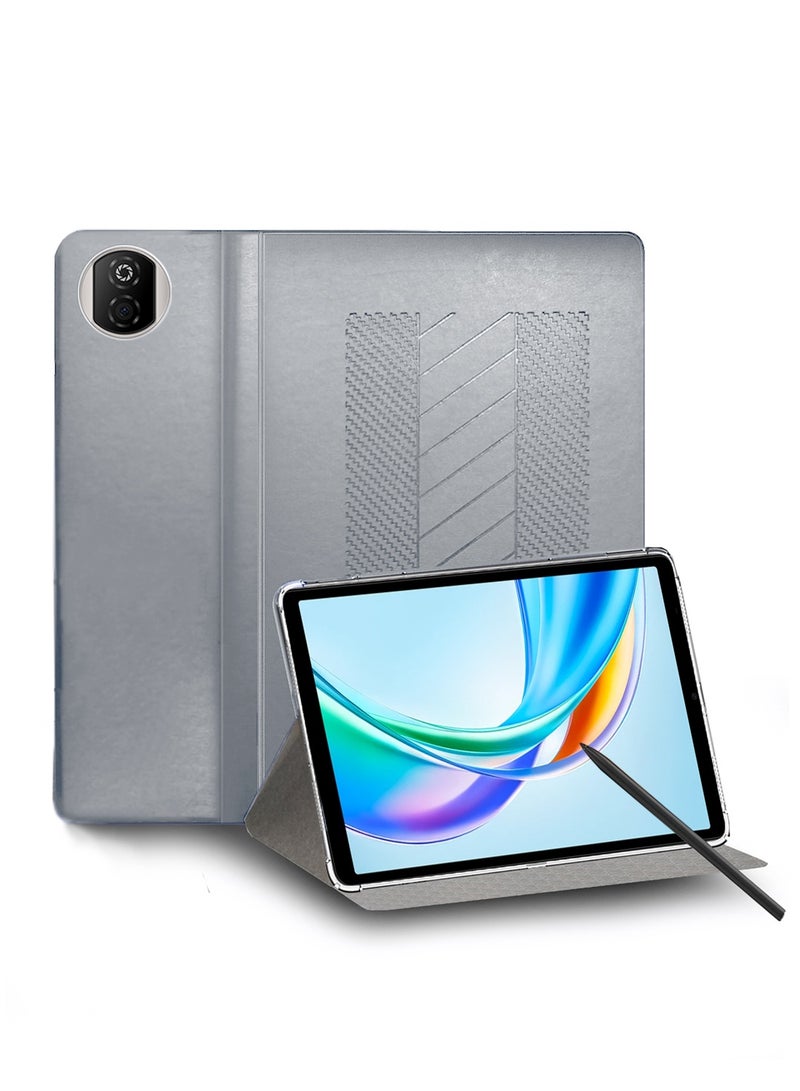 BYTER Honor Pad X7 2025 (8.7 inches) Classic PU Leather Trifold Stand Flip Case Cover (TCFPSR) - Grey - Image 1