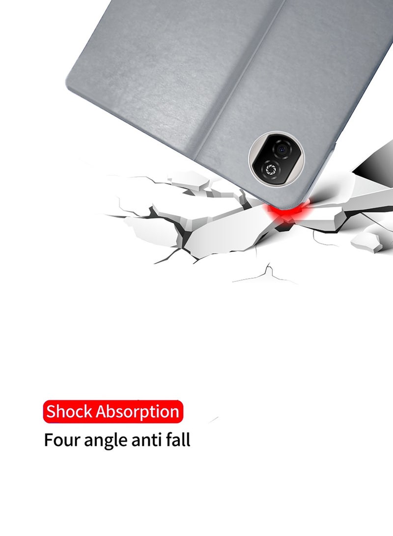 BYTER Honor Pad X7 2025 (8.7 inches) Classic PU Leather Trifold Stand Flip Case Cover (TCFPSR) - Grey - Image 5