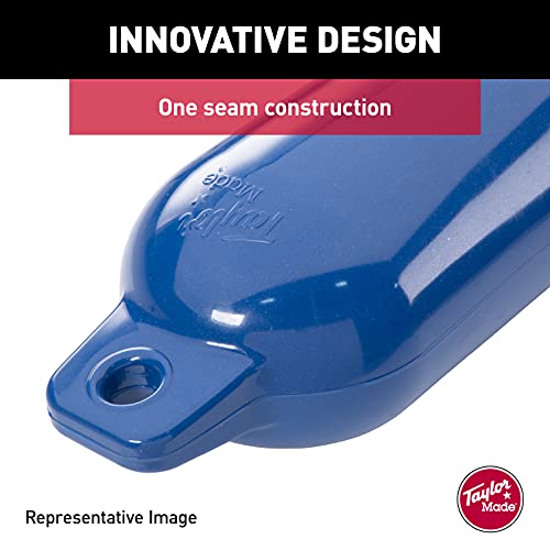 TaylorMade فندر قارب قابل للنفخ من تايلور ميد هول-غارد، أزرق منتصف المحيط (4.5" × 16"), شكل بيضاوي فريد, صمام تضخيم إبرة كرة القدم المصبوبة, بناء سلس, عيون مزدوجة - 41021 - Image 4