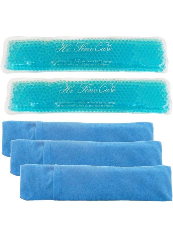 HI FINE CARE Perineal Cooling Pad, Postpartum Cold Packs Gel Bead Ice Pack Cold Therapy for Women After Pregnancy and Delivery, 2 Ice Pack and 3 Cover (Blue)  - Image 1