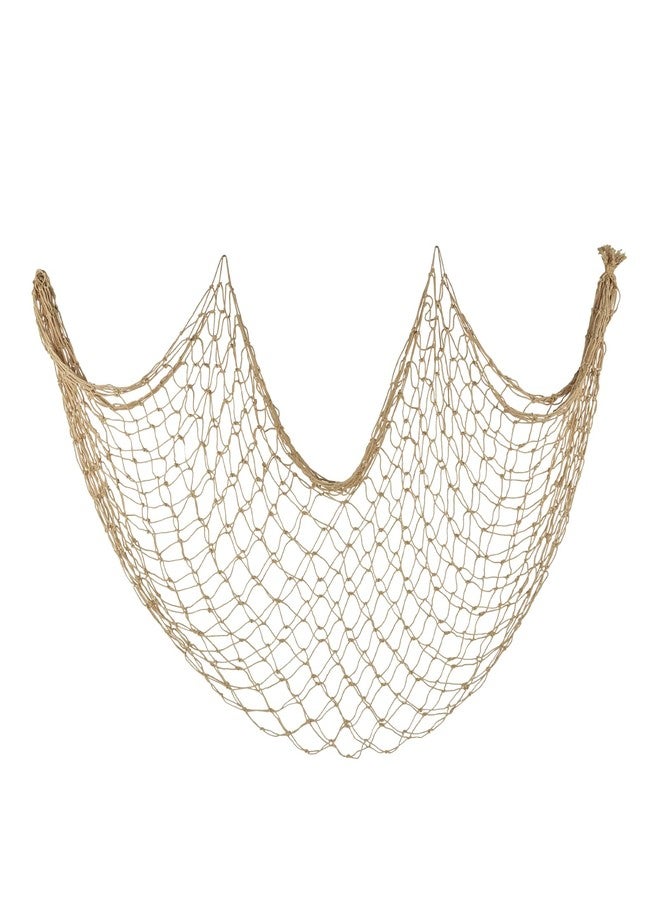 ZUEXT Caramel Decorative Fishing Net 80x40 Inch, Large Picture Fish Net, Wall Photo Hanging Fishnet for Nautical Mermaid Pirate Ocean Themed Hawaii Beach Under the Sea Party Decorations - Image 1