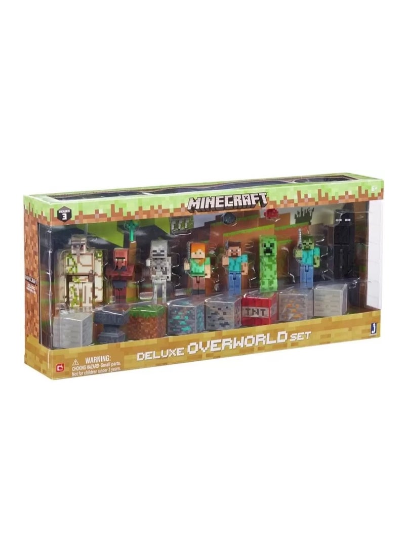 Jazwares- Minecraft Deluxe Overworld Jumbo Set- Series 3