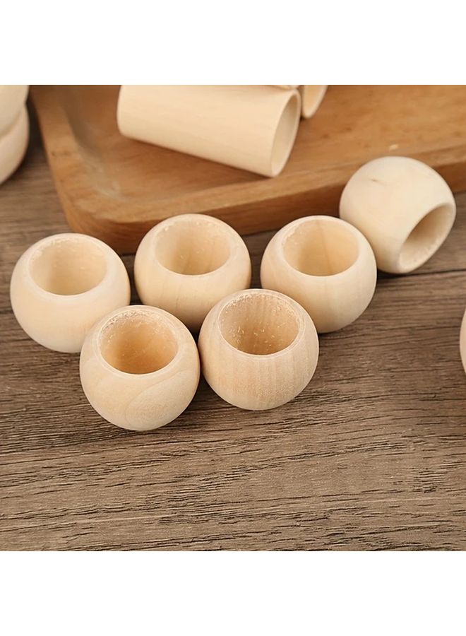 Wooden Oval Aromatherapy Diffuser 5 Pieces Natural Essential Oil Scent Diffusion for Car Home - Image 3