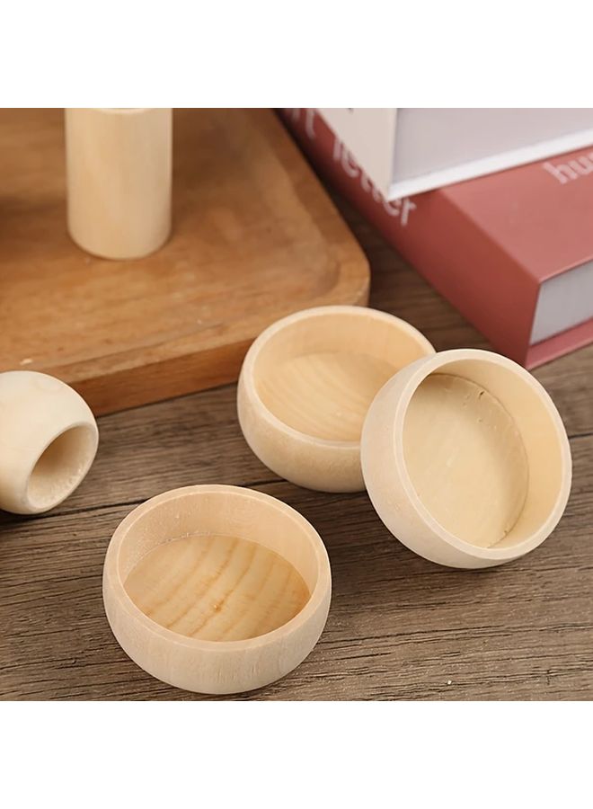 Wooden Oval Aromatherapy Diffuser 5 Pieces Natural Essential Oil Scent Diffusion for Car Home - Image 5