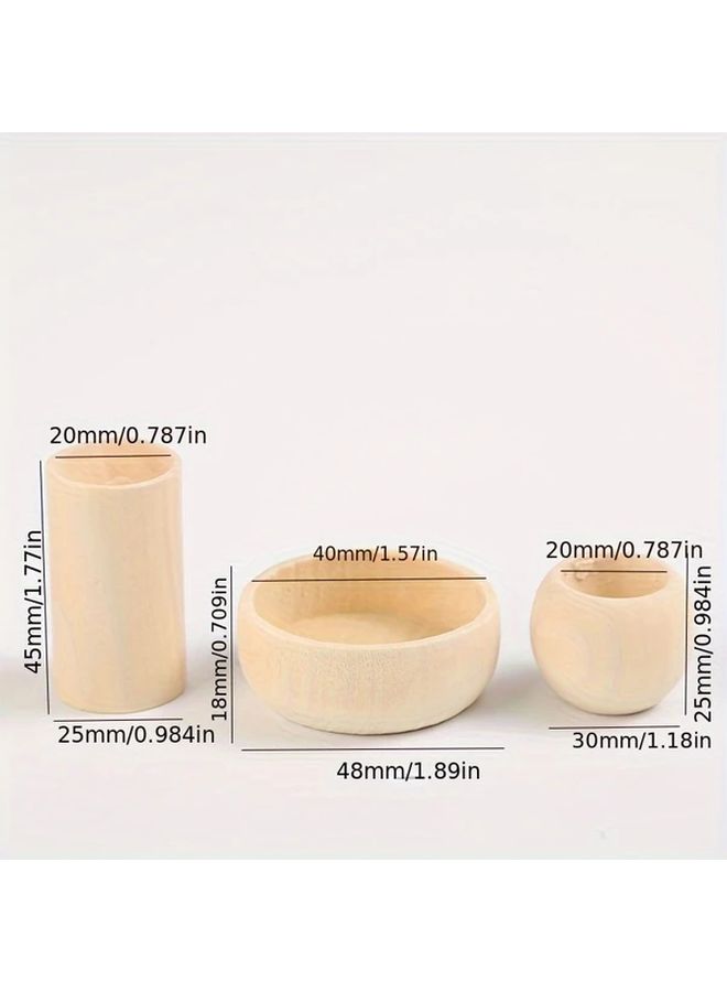 Wooden Oval Aromatherapy Diffuser 5 Pieces Natural Essential Oil Scent Diffusion for Car Home - Image 2